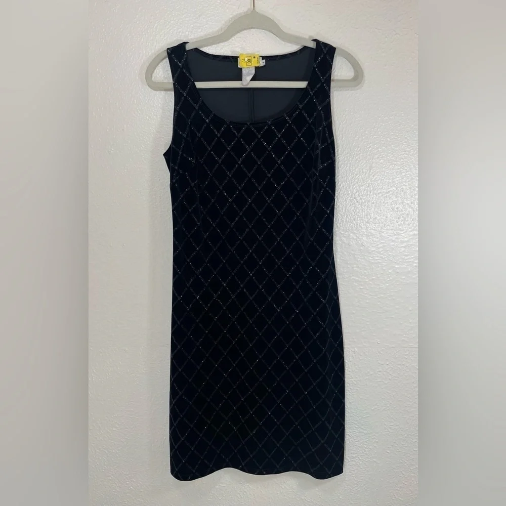 Vintage CDC Sparkly Glitter Black Sleeveless Mini Dress Women’s 6 Date Night - Picture 10 of 10